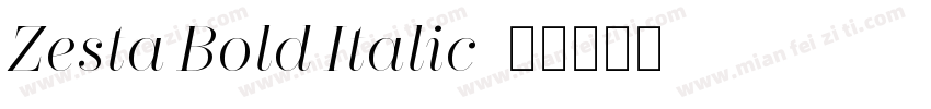 Zesta Bold Italic字体转换